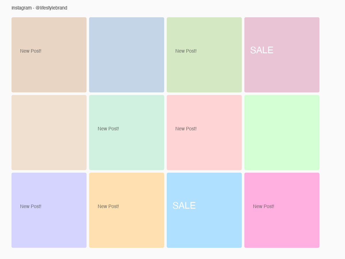 Before: Instagram Grid Layout