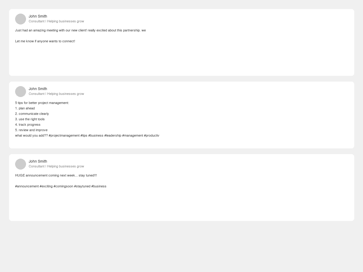 Before: LinkedIn Content Series