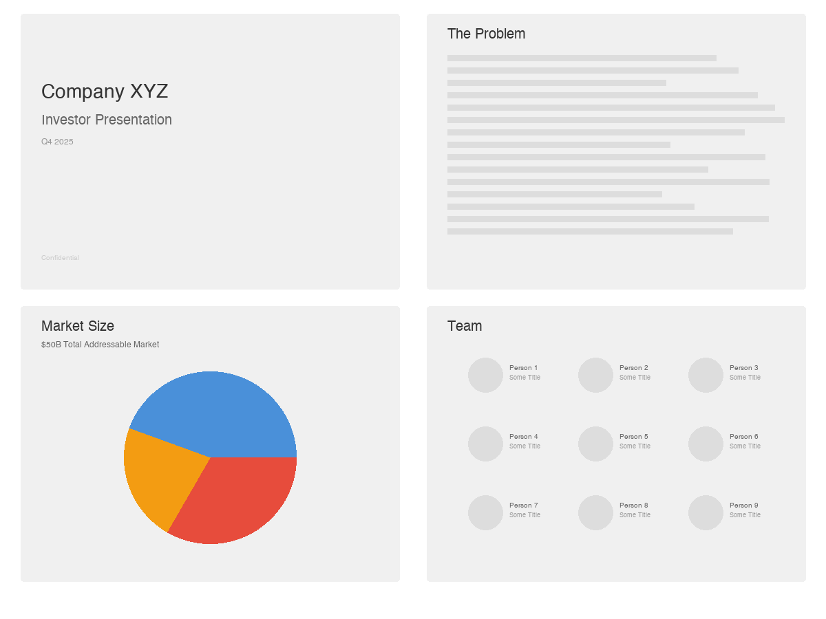 Before: Corporate Pitch Deck